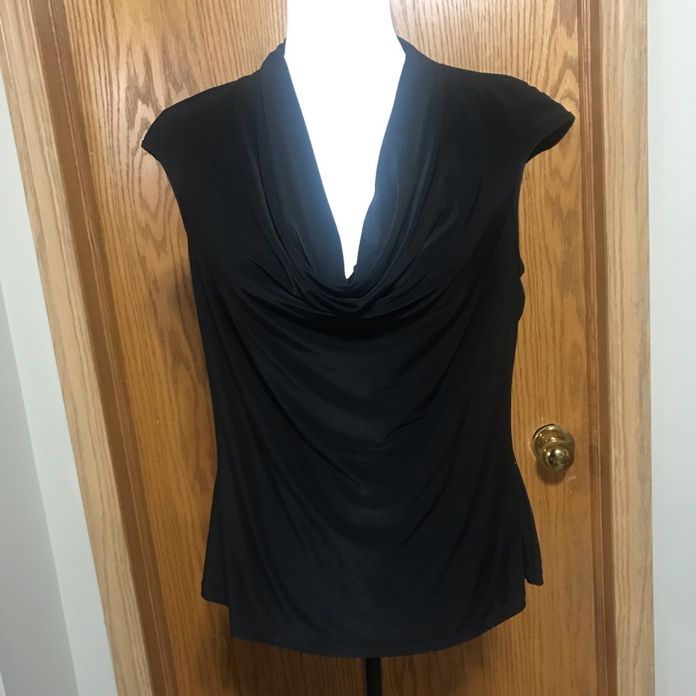 Black stretchy dressy Cowell top
